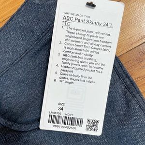 NWT Lululemon ABC pant